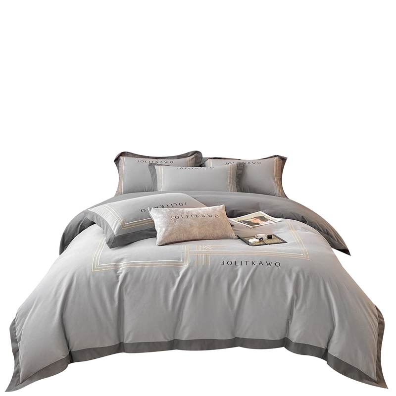 160支磨毛纯棉四件套全棉床上用品加厚被套秋冬季床单被罩床笠款4