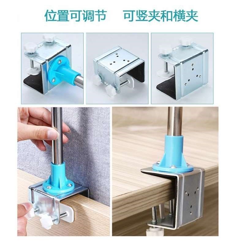 新款挂床头免打孔伸缩杆挂小风扇床上用支架杆宿舍W神器蚊帐里撑