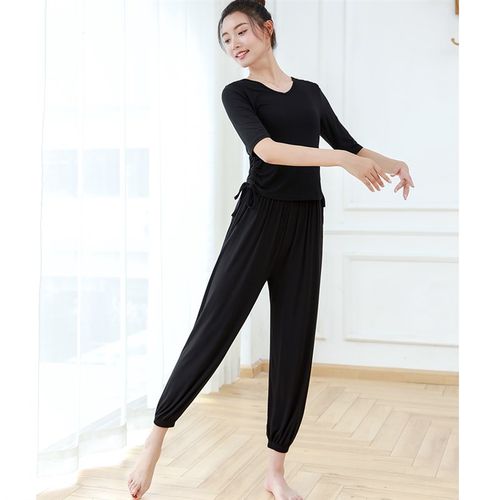 舞蹈练功服上衣女形体跳舞服装现代拉丁古典中国舞成人训练服套装