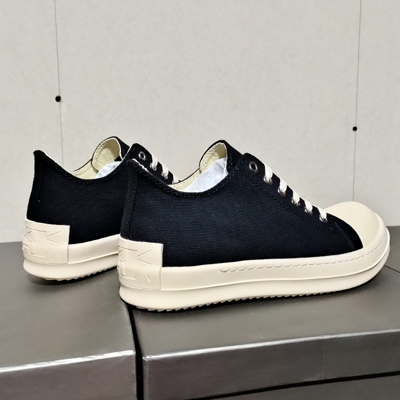 2023新款帆布鞋男ro粗鞋带低帮厚底增高黑色板鞋夏季百搭情侣鞋女