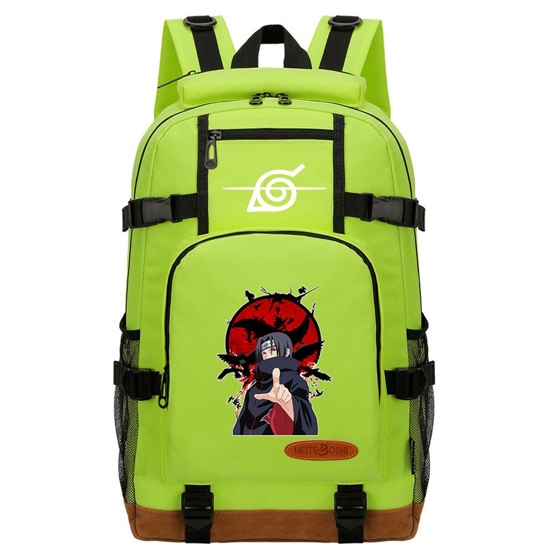 网红Anime Narutoes Kakashi Uzumaki Sasuke Backpack School No