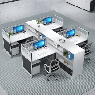 职员办公桌椅财务员工屏风办公室单人24人位面对面文员办公台
