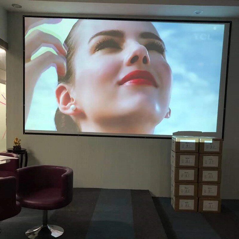 家用投影幕布60寸到200寸抗光贴墙壁投影屏n幕办公家用投影仪壁挂