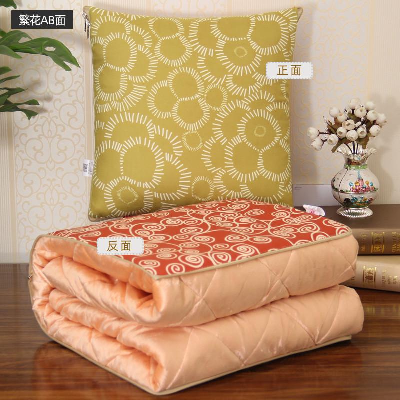 毛绒靠垫毯被汽车办公室被午睡腰被子沙发抱两用枕空调靠枕头加