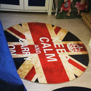 可爱卡通儿童圆形地毯客厅卧室床边毯书房吊篮电脑转椅子防滑地垫