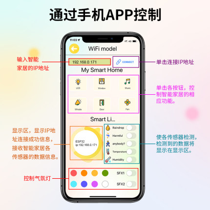 ESP32智能家居学习套件物联网控制python图形化编程 兼U容arduino