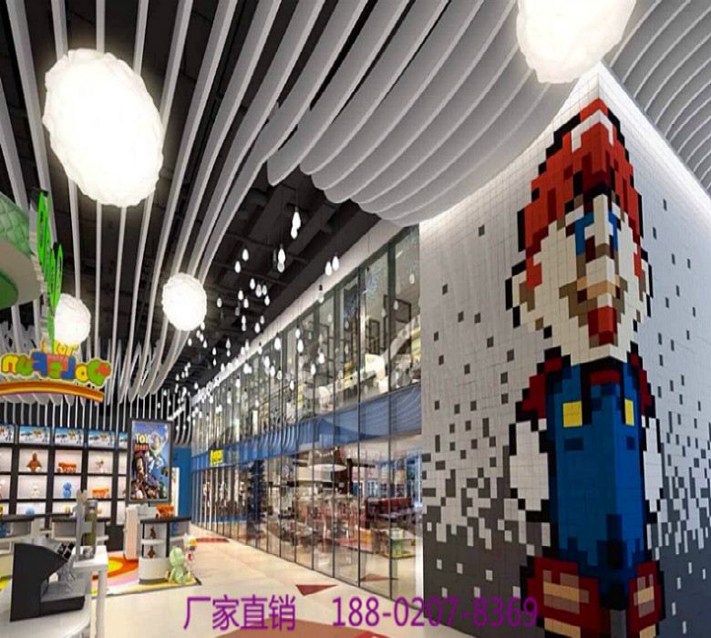 工厂销弧形方通吊顶合金U型槽 F幕墙装饰木纹弧形方通方管板