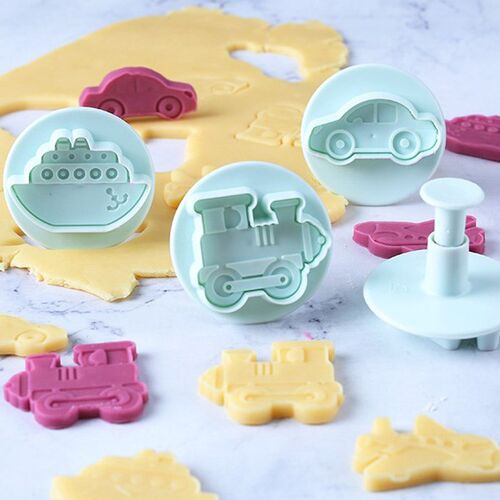 Hot 8pcs 3D Car Plane Train Vehicle Cookie Cutter Biscuit Mo