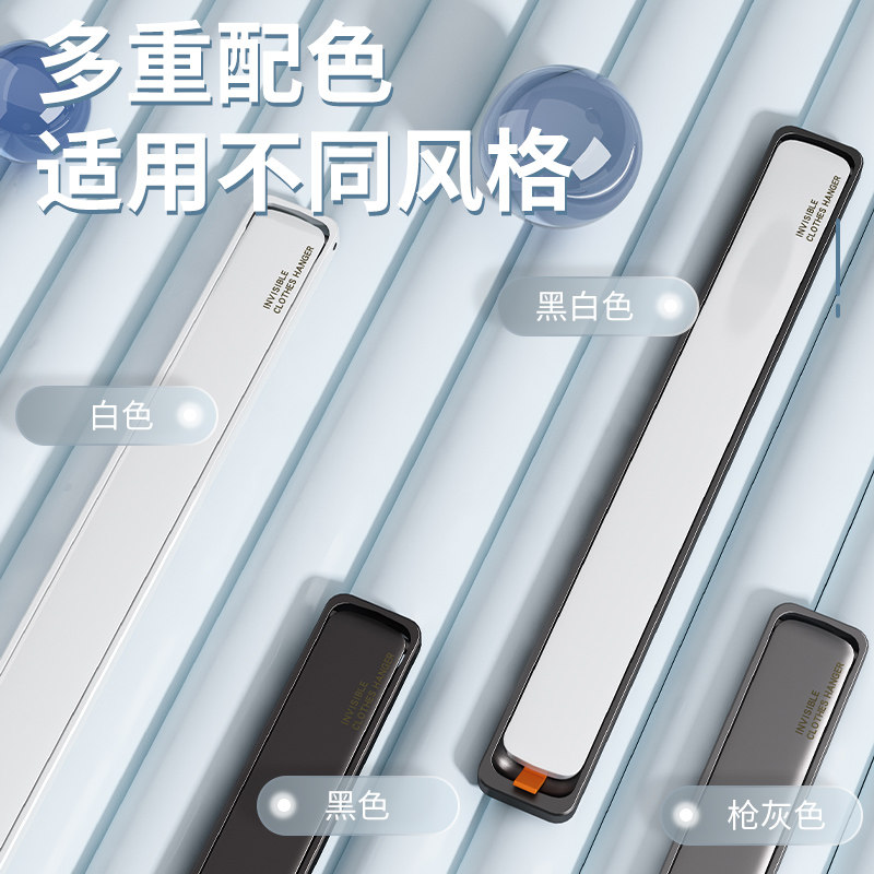 窗户隐形折叠晾衣架壁挂式免打孔室内飘窗伸缩晾晒神器阳台晾衣杆