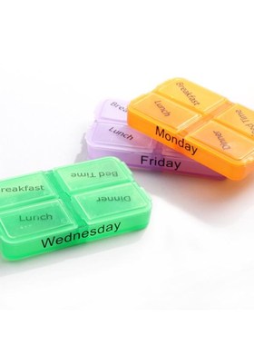7 Days container tablet Weekly diet pills box Medicine Stor