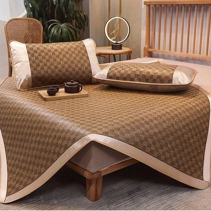 加厚凉席藤席三件套1.8米2米冰丝1.5家用双人床学生宿舍0.9米,床上用品,藤席,淘宝优惠券,粉丝福利购,淘宝优惠卷