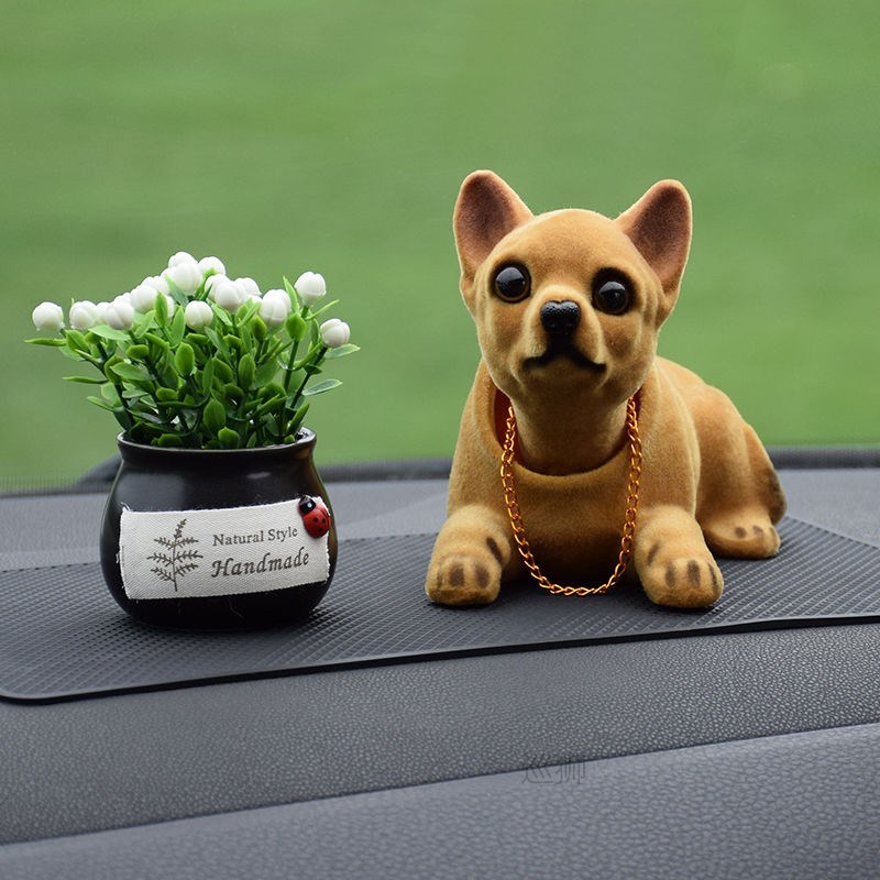 Doll Nodding Dog Shaking Head Resin Simulation Car Dog Toy D