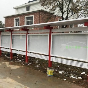 不锈钢宣传栏烤漆 公告栏布告栏 户外广告栏校园小区挂墙铁艺橱窗