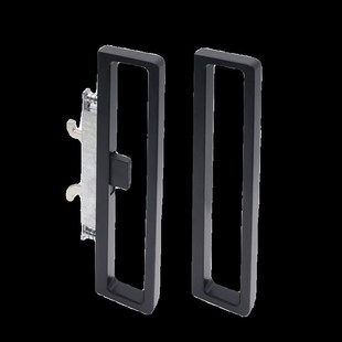 1645极窄推拉门铝合金双勾锁中空阳台厨房移门锁铝框玻璃拉手黑色