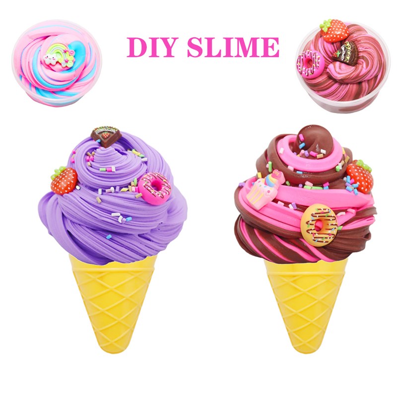 推荐Cotton mud slime kit color ice cream plasticine neutral