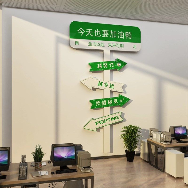 办公室氛围布置墙壁面装饰销售网红激励志标语公司企业文化贴纸画,家居饰品,文化墙贴,淘宝优惠券,粉丝福利购,淘宝优惠卷