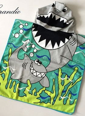 Baby Hooded Bath Towel Poncho Children Kids Bathrobe Towels