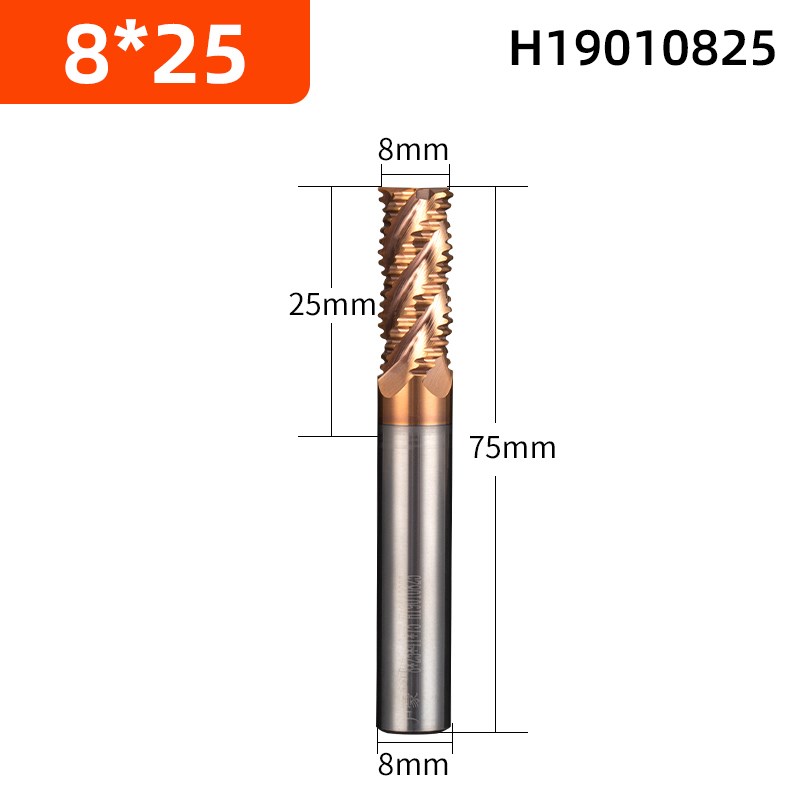 Tungsten Steel 4 Flutes Milling Cutter Compression Bit Shank