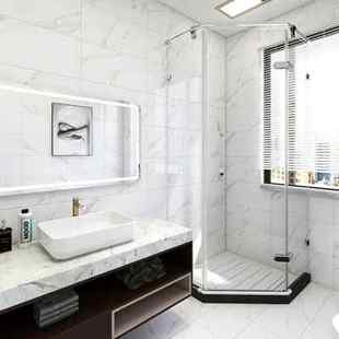 速发卫生间墙贴纸仿瓷砖大理石浴室遮丑装 饰防水防潮厨房防油自粘