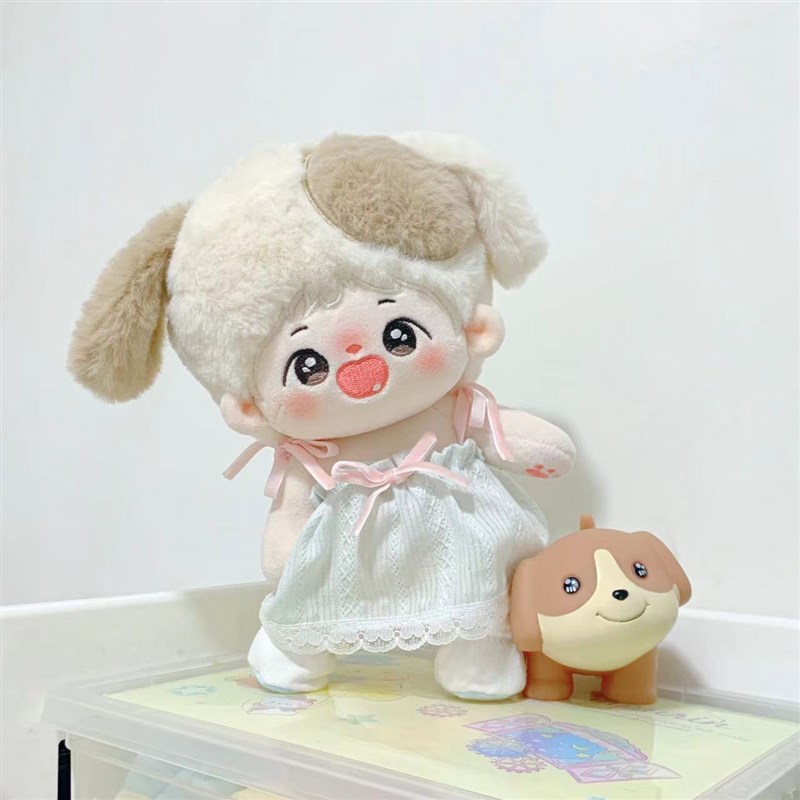 娃衣现货10cm/20厘r米棉花娃娃换装衣服人形公仔吊带简约连衣裙子