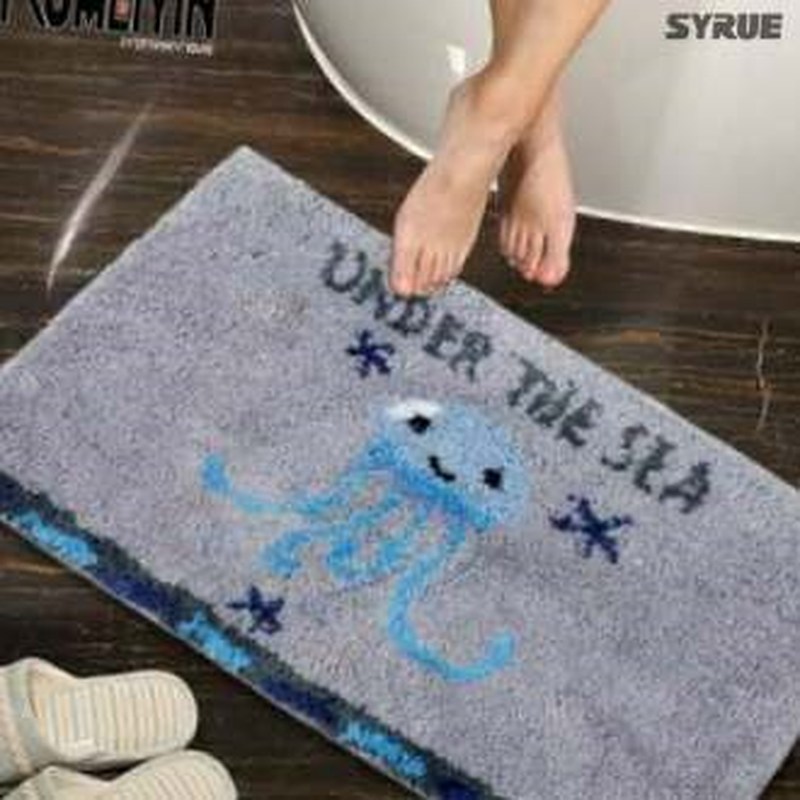 推荐-Household non-slip cartoon mat absorbent net red-