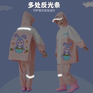 全身防暴雨小学生雨衣带书包位儿童雨披 分体套装 德国正品 雨衣雨裤