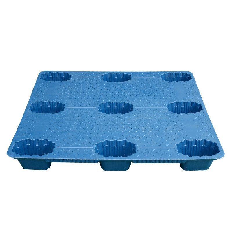 蓝色九脚吹塑托盘四面进叉物流仓储塑料卡板叉车货运仓库防潮板,餐饮具,餐用托盘,淘宝优惠券,粉丝福利购,淘宝优惠卷