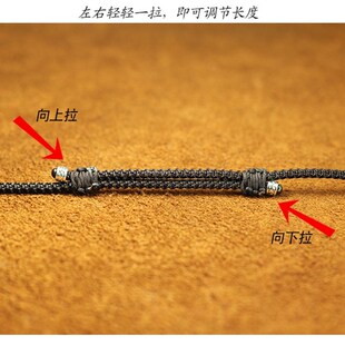 天珠横穿挂绳锁骨男女款粗细w手工编织绳子挂脖玉坠文玩挂脖吊坠