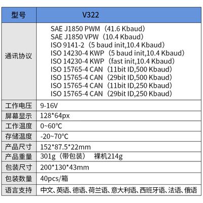 。obd汽车检测仪故障诊断仪obd2行车电脑解码仪年审发动机故障检