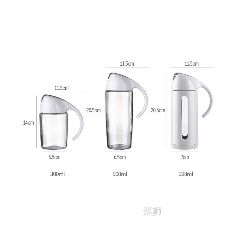 Glass Olive Oil Bottle Oil Dispenser Pot Leakproof Sauce Vin