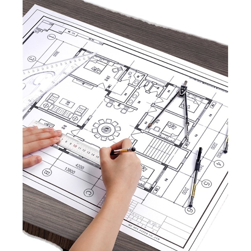 机械工程土木建筑室内专业手工制图CAD手绘代画减速器夹具模具图