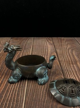 纯铜香炉摆件卧鹿貔貅龙龟熏炉檀香沉香禅S意室内创意装饰