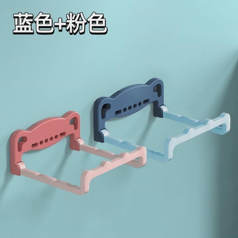 可折叠壁挂脸盆架卫生间免打孔置物架浴室厕所洗澡脚盆收纳沥新款