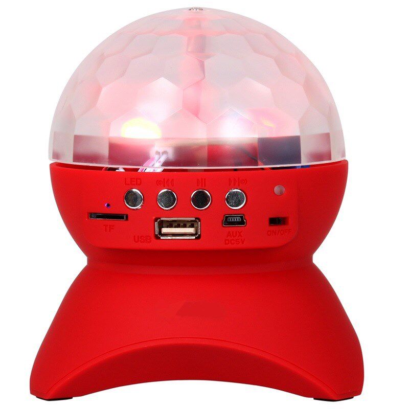 迷你LED蓝牙音箱 无线蓝牙广场舞音响七彩L灯旋转舞台灯私模 跨镜