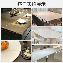 岩板餐桌台面定制加厚大理石圆形C家用厨房茶几电视柜桌面板材订
