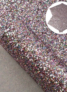 20*34cm Chunky Glitter Faux Synthetic Leather Sheets Patchwo