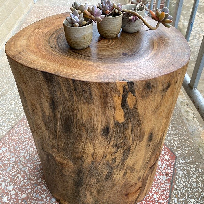 香樟实木凳子大木桩换鞋台原木圆凳茶几支架底座民宿根雕木墩树墩,住宅家具,根雕凳子,淘宝优惠券,粉丝福利购,淘宝优惠卷