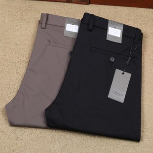 商务休闲裤 纯色凉爽超薄高弹力锦纶免烫抗皱男士 薄款 2024年春夏季