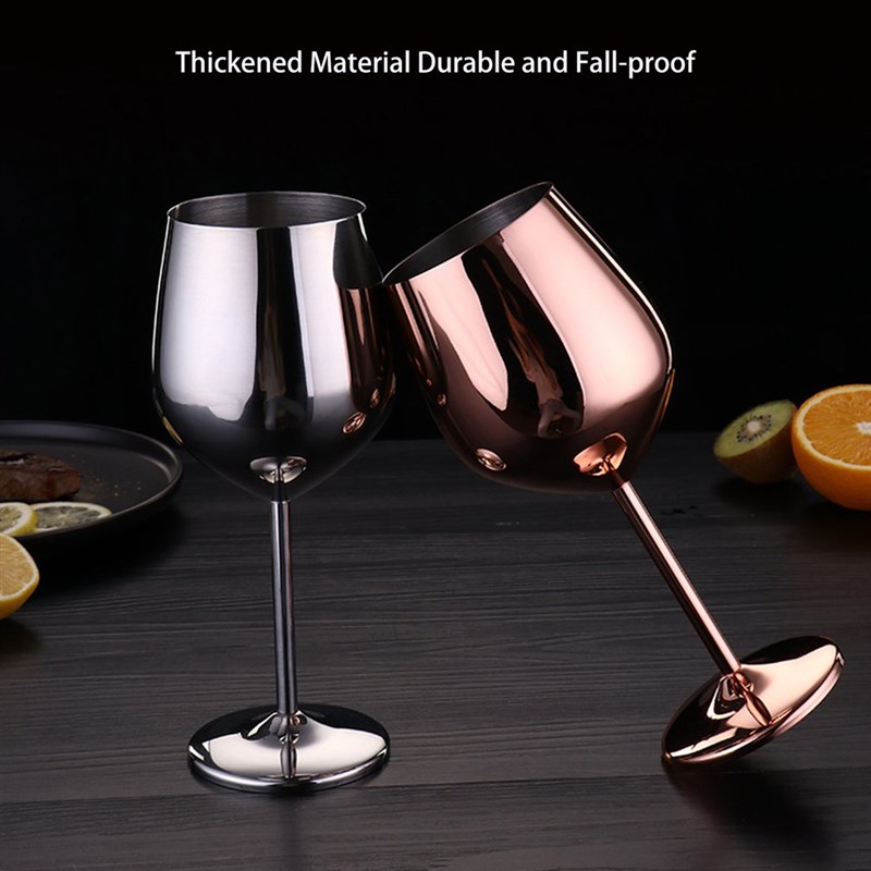 ainless Sdeel Red Wine Goblets Copper Platet Rid YWene Gl