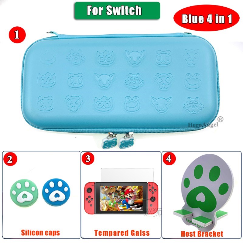 Blue Carry Case Accessories Storage Bag for Nintendos Switch