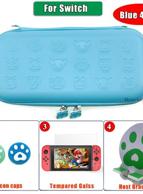 Blue Carry Case Accessories Storage Bag for Nintendos Switch