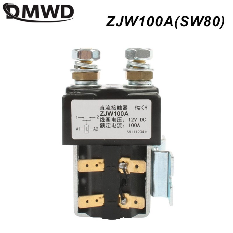 SW80 12V 24V 36V 48V 60V 72V 100A NO style DC Contactor ZJW1