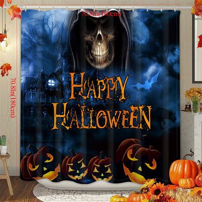 新品1 Pcs Halloween Horrible Bathing Curtain  Bathroom Showe