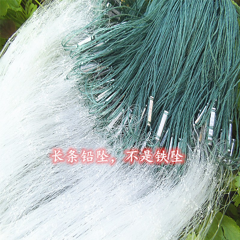 速发单层渔网粘网丝网捕鱼网3指4指5指1米1.5米鲫鱼网白条网沉网