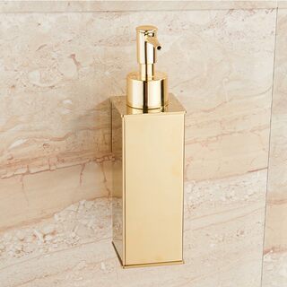 推荐Liquid Soap Dispenser Bathroom Wall Mounted Gold Stainle