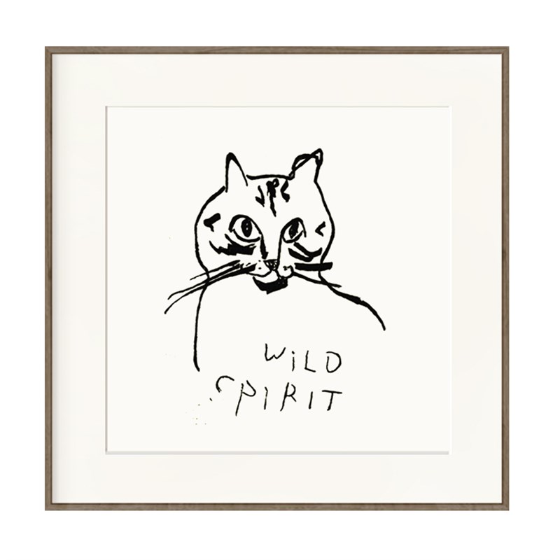 北欧装饰画 猫 日式挂画 s现代线条画 和风IDEE 民宿酒店餐厅文艺图片