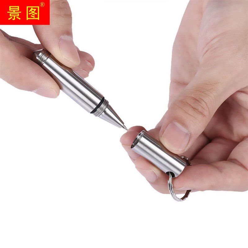 小众高货迷你笔特小金属不锈钢迷你中性水笔钨钢头短款口袋笔随身