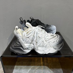 透气轮胎底增高炸街网面复古休闲运动鞋 秋季 男2024新款 厚底老爹鞋