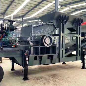 厂促建筑垃圾车载锤式破碎机 鹅卵石青石移动制砂机 煤矸石炉渣品