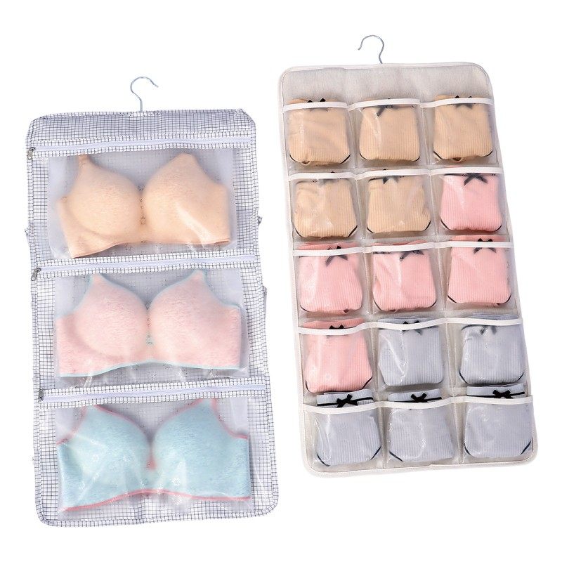 文胸内衣内裤收纳挂袋家用袜子小物件双面悬挂式布袋宿舍家居神器,收纳整理,收纳挂袋,淘宝优惠券,粉丝福利购,淘宝优惠卷